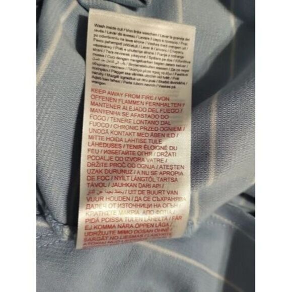 Vila Celestial Blue Ruffled Striped Knee Length Dress Size S New - Picture 6 of 11